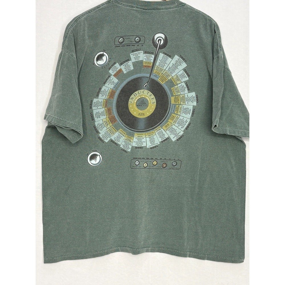 Rock And Roll Hall Of Fame T-Shirt Mens Sage Green XL Vintage Authentic Pigment‎